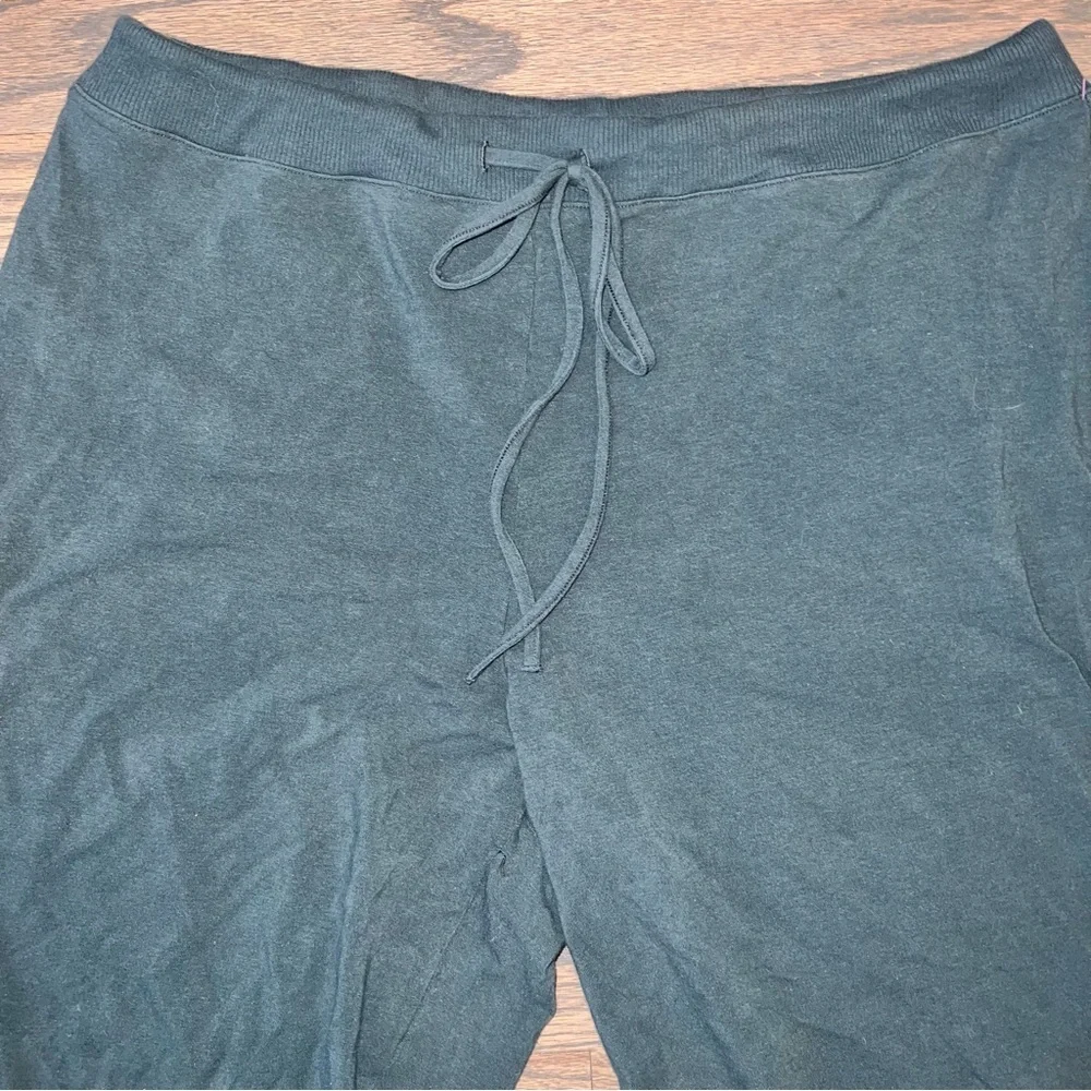 Skims Wide Leg Pants Lounge Cotton Forest Green Size 2X Athleisure - Picture 2 of 7